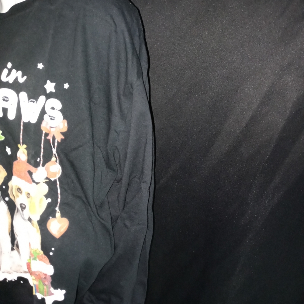 💜Believe In Santa Paws💜 Women's Printed T-Shirt - Picture 4 of 6